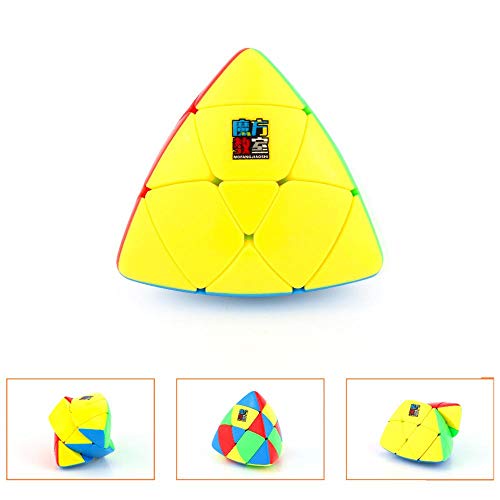 Image of HAWKISTER Kid Moyu Mfjs Meilong Mastermorphix Cube 3X3X3 Stickerless Pyramid Speed Cube Puzzle, Age 6 Years+