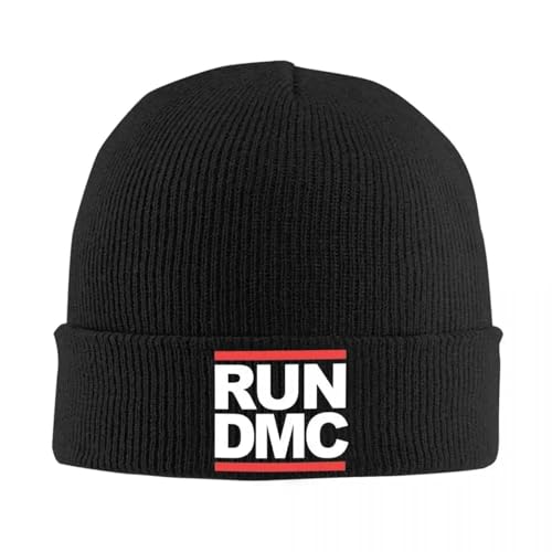 Bonnet Run Dmc Y2K pour adulte : bonnet en maille uni style automne-hiver confortable