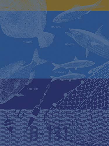 Le Jacquard Francais 26555 Geschirrtuch Peches En Mer Matelot 60 x 80 cm Baumwolle
