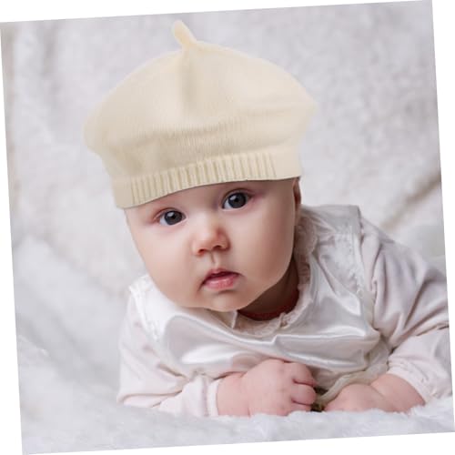Boy Girl Vintage Beret Hat Creative Knitted Cap for Boys Girls Lightweight Stylish Headwear Comfortable Fit for Months for Birthdays and Special Occasions Beige 5