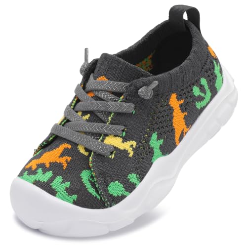 Image of LeIsfIt Toddler Shoes Boys Girls Wide Toe Box Breathable Slip-On Sneakers Kids Lightweight Barefoot Feel Shoes for Everyday Play