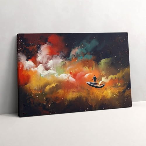 Tableau photo sur toile Wallfluent 60x40cm impression abstraite moderne pour décoration murale
