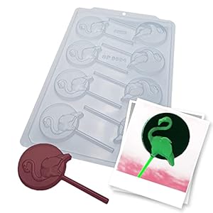 BWB SP 9694 Halfprofessionele vorm piramide flamingo, truffel en bonbons voor warme chocolade, eenvoudige vorm, 8 Kerstmis, 38 g, kunststof, PET, transparant, 3-dimensionale accessoires en gebruiksvoorwerpen
