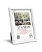 3-B Cadre de l'image JENA - Blanc - 13x18 - Cadre Photo en Bois, Photo, Mural et de Table avec Verre Polyester (Feuille de Plastique)