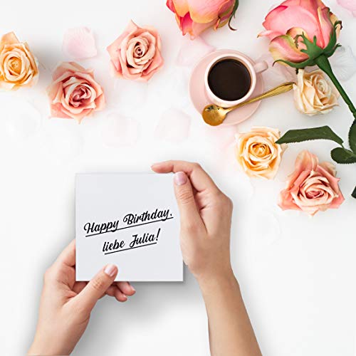 FarbenFroh by GUSTAV NEUSER 50 Einzel-Karten Quadratisch - 15 x 15 cm in Hochweiß (Weiß) - 240 g/m² - blanko Bastel-Karten, Postkarten, Bastelkarton in Ton-Papier Qualität