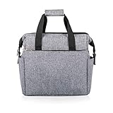 PICNIC TIME - On The Go Lunch Bag - Soft Cooler Lunch Box - Insulated Lunch Bag, (Heathered Gray)