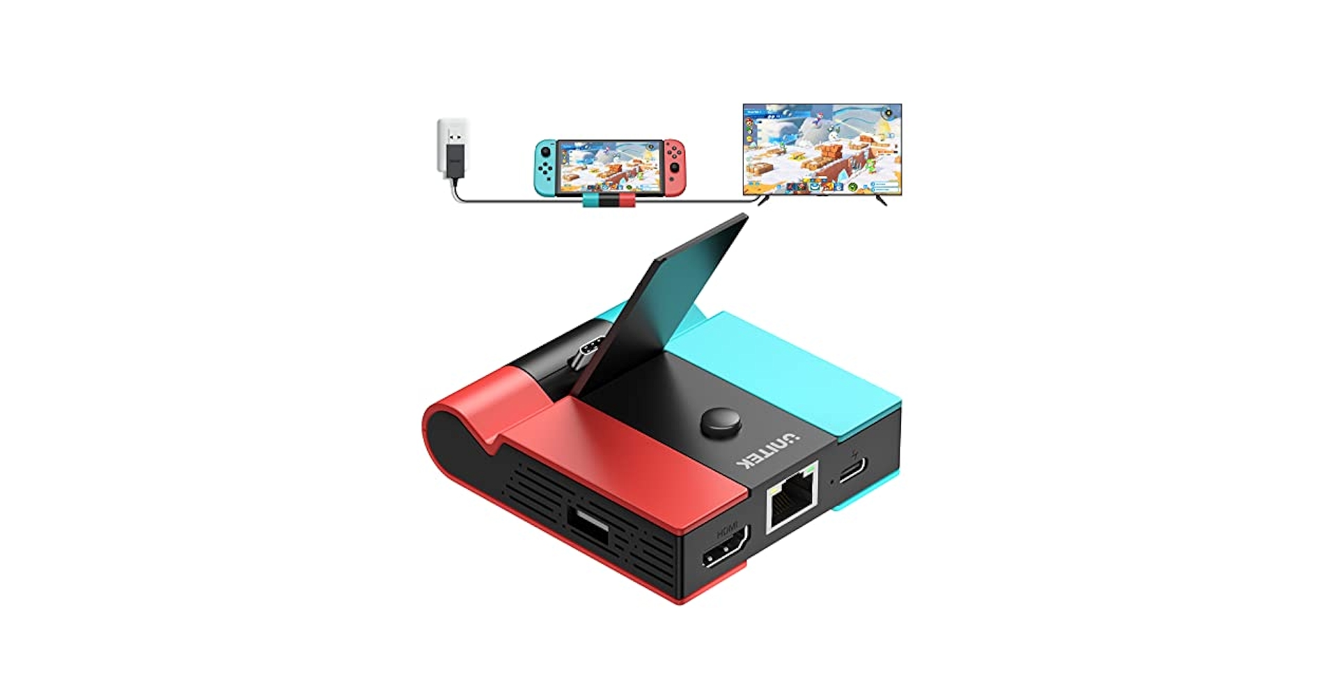 Amazon.co.jp: Unitek 5in1多機能switchドック 充電しながら