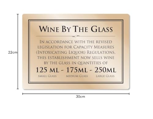 Essential Bar Licensing Sign Pack EMGLPK Pack 5 Pcs 25ml Pub Restaurant Catering Gold - Image 9