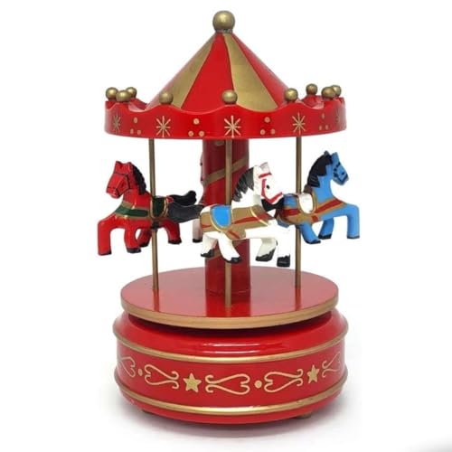 Carrossel Musical Enfeite de Natal, Decoração Giratória para Casa e Escritório, Modelo Luxuoso