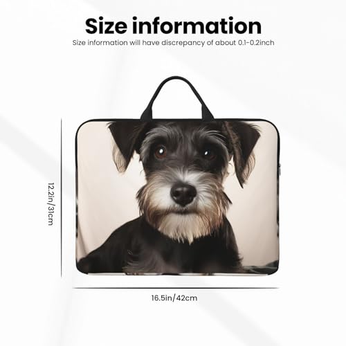 Maletín para portátil 14 pulgadas Cute Schnauzer miniatura 2