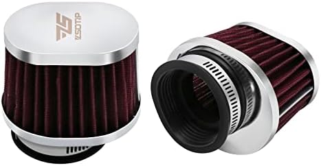 2PCS Motorcycle Air Filter Universal 60MM Replacement Engine Filter Dirt Bike High Performance Air Filters Fit Motocross Carburetor Cleaner for Pit Bike Scooter Moped YAMAHA HONDA SUZUKI KAWASAKI ATV