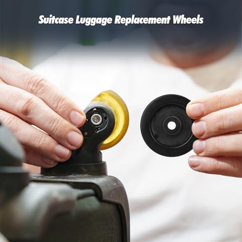 Zoofen Rodas de reposição de bagagem de borracha de 45 mm Rodas de reposição para malas resistentes