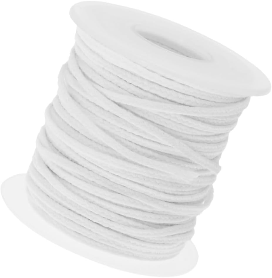 3rolls Cotton Candle Wicks Spool Candle Making Material Pre-Waxed for Pillars and Easy to Strands Smokeless White