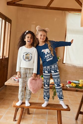 Image of Arshiner Girls 2 Piece Outfits Kids Tie Dye Sweatsuits Set Long Sleeve Shirt and Pants Set Size 5-14 Y