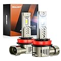 SEALIGHT H11 Bulbs or H8/H9/H16 Light, 34000LM Super Bright L2S H11 LED Bulb, 6500K H8 Light Bulb with 1:1 Mini Size, H9 Driving Lights with 25000RPM Cooling Fan, Plug-N-Play, Pack of 2