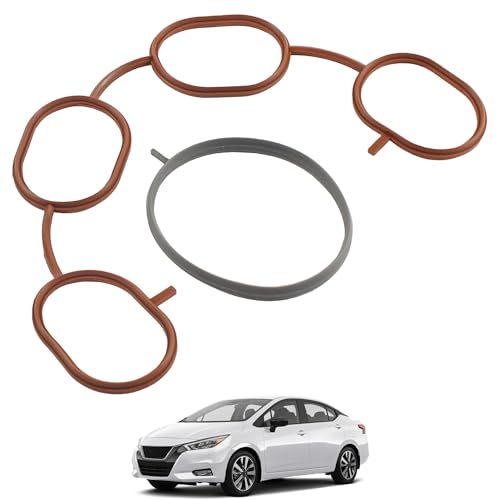 Image of MS 97359 Engine Intake Manifold Gasket Set Compatible with 2009-2020 Nissan Versa March Note Micra Tiida Kicks V-Drive Replaces 792440 14035-1KT0A 13259000 140351HK0A 71-12651-00