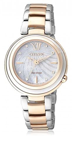 Preisvergleich Produktbild CITIZEN Damen Analog Quarz Uhr mit Edelstahl Armband EM0335-51D