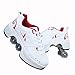 N / A Unisex Enfants Mode Roller Skates Multifonction 2 en 1 Automatiques Rétractables Patins à roulettes Garçons Filles Chaussures D'Entraînement De Sport Plein Air Sneakers,36,White Red