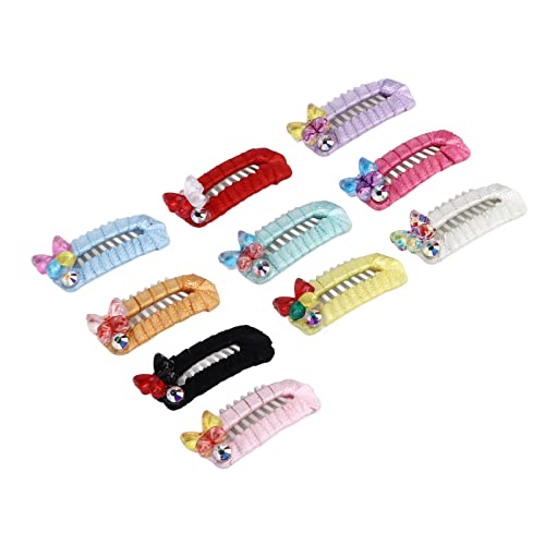 Haarklammer Hund, Hunde Haarklammer, 10pcs Hundehaarspangen im französischen Stil Haarklammer Katze Mini Haarspangen für kleine mittlere Katzen und Hunde