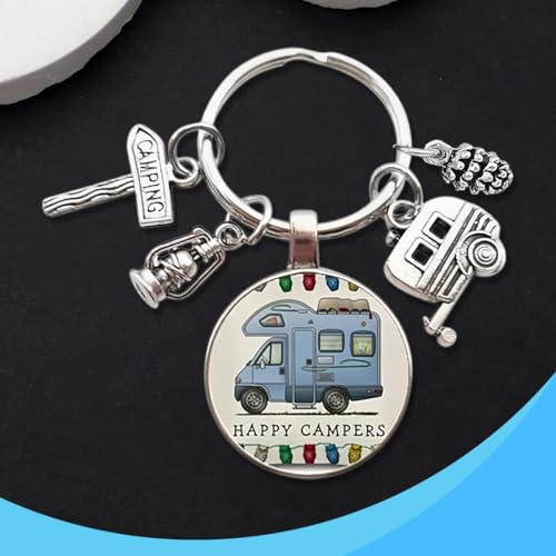 NOPKESV Wohnwagen Schlüsselanhänger - Praktische und Stilvolle Happy RV Camper Zubehör für Camping-Liebhaber