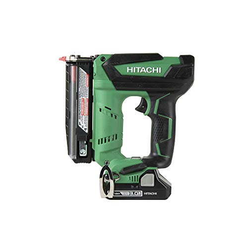 Hitachi NP18DSAL Cordless 23 Gauge Pin Nailer Kit, 18V, Compact 3.0 Ah Lithium Ion Battery, No Push Safety Nose Tip