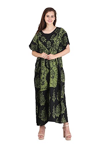 Image of Cotton Kaftan Dress Maxi Long Tunic Batik One Size