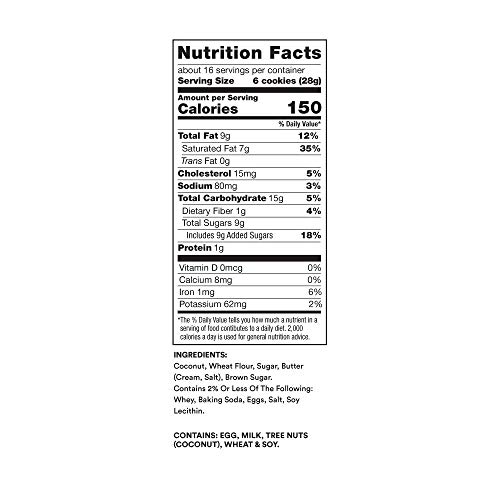Image of Thinsters Cookie Thins Cookies, Toasted Coconut, 16oz (Pack Of 2), Non-GMO, Peanut Free, No Corn Syrup, Crunchy Cookies, No Artificial Flavors, Colors, or Preservatives