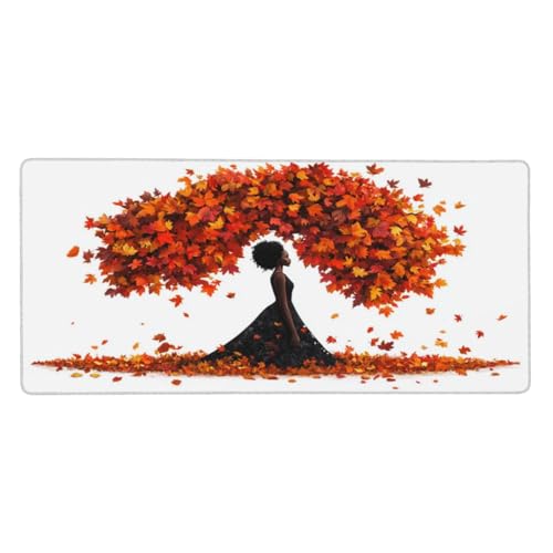 Otoño Alfombrilla Ratón XXL 700X400MM, Large Alfombrilla Ratón Mujer Alfombrilla Escritorio Accesorios Base De Goma Antideslizante, Impermeable Mouse Pad XXL 70X40CM, Home Escritorio Decor -682