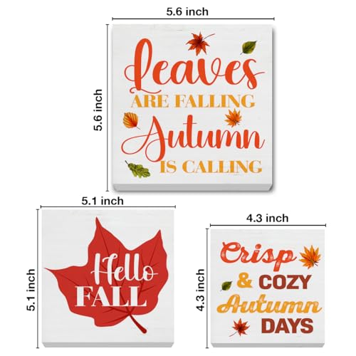 3pcsfallwoodsignsdecorautumnwoodblocksignsfarmhousehellofallleaveswoodenboxsignshomedecorationsfortieredtraydesktableshelf  Urban Country Home Decor 3 pcs fall wood signs decor autumn wood block signs farmhouse hello fall leaves wooden box signs home decorations for tiered tray desk table shelf  urban country home decor