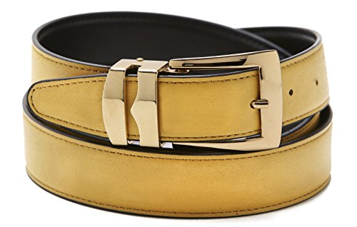 Concitor Reversible Belt Bonded Leather with Removable Gold-Tone Buckle GOLD/Black 56