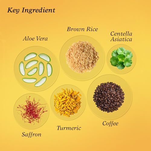 Image of Vaarinikaa Brown Rice Face Serum with Saffron, Vitamin E, Niacinamide & Coffee | Lightweight Ayurvedic Serum for Up to 72 Hours Hydration & Even-Looking Complexion | All Skin Types, 50ml