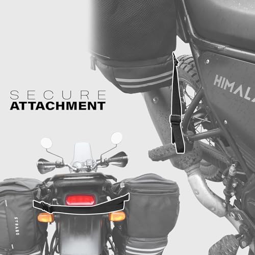 Image of STRABO Daytona Saddlebags + Backpacks for Bikes, Water Resistant- Colour Black