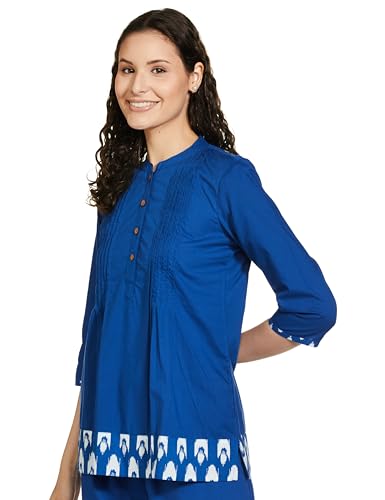 Image of Amazon Brand - Myx Women Cotton Regular Fit Casual Kurti (Available in Plus Sizes)