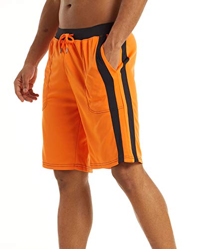 Image of Men's Workout Running Shorts Lightweight Basketball Mesh Shorts Breathable Drawstring Shorts