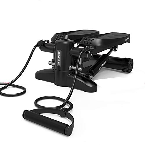 Mini stepper met expanderх banden hometrainer stil Swing Stepper sportapparaat voor thuis fitness afnemen spieropbouw max. 150 kg