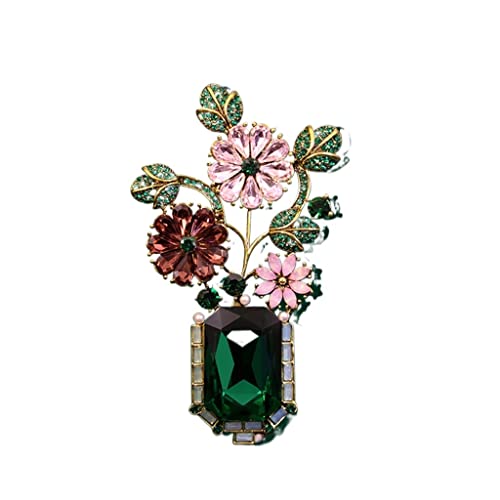 Broche moringa verte vintage de style rétro élégant pour sublimer vos manteaux