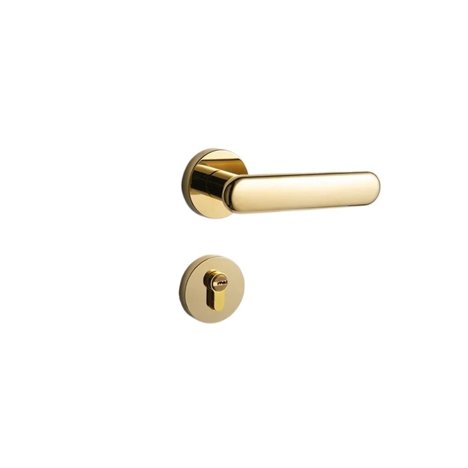 Indoor handle bedroom door lock home safety silent wooden(Gold-Silent lock)