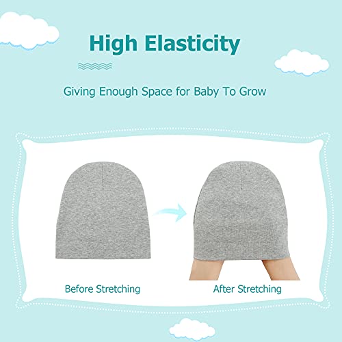 Zando Baby Hats And Mittens Unisex Infant Beanie Caps Newborn Hospital Hat With Scratch Mitten Set For Baby Boys Grils White One Size #TOP2