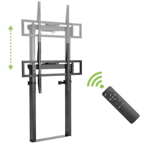 Techly 368659 Supporto Tv Motorizzato Da Parete Con Altezza Regolabile Per Tv Da 55-100" Con Telecomando Nero