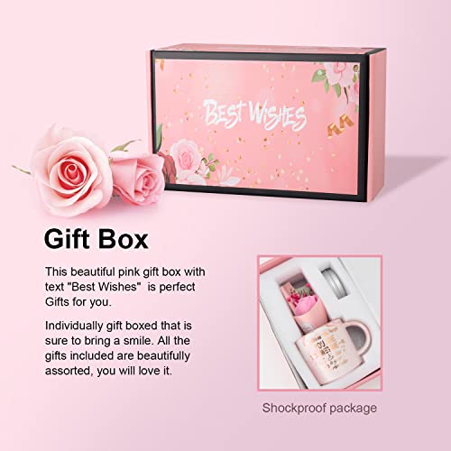 Dltsli Happy Father's Day Sometimes You Forget That You Are Awesome - Thank You Gift Coffee Mug Set, Birthday Cup With Rose Flower Shampoo Bar, Inspirational Congratulations Gift For Women Men Friend #TOP3