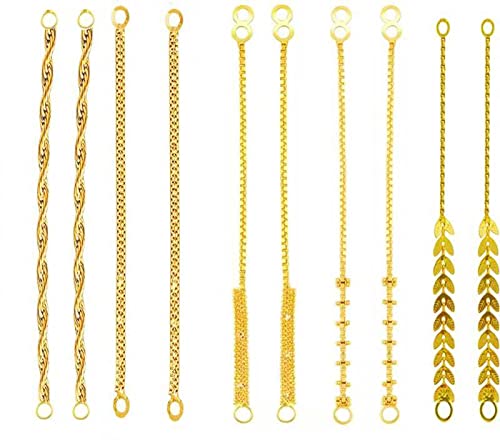Panachee Womens Alloy Ear Thread Gold Coated Kaan Chain Pearl Beads Temple Jewellery Chain Clip on Hair Earrings (B09Q8ZQYMM) Amazon Price History, Amazon Price Tracker