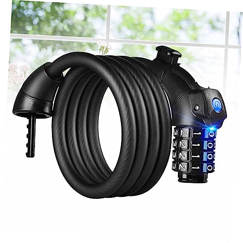 VANZACK 2Pcs 4 Combinação De Bloqueio De Corrente De Bloqueio De Cabo De Bicicleta Fosco