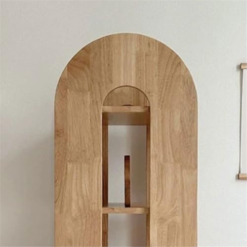 Librería giratoria de madera de esquina para suelo y estante de almacenamiento vertical 5