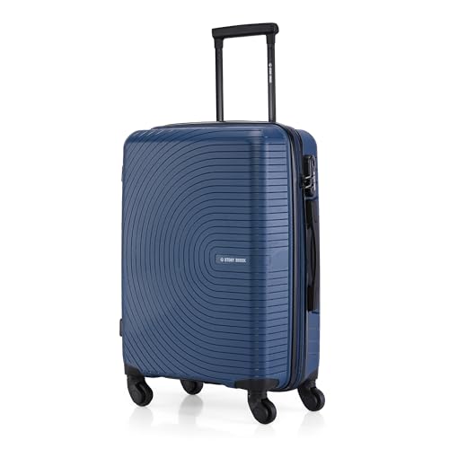 Image of Stony Brook by Nasher Miles Crescent Hard-Sided Polypropylene Cabin Luggage Navy Blue 20 Inch |55Cm Trolley Bag - Spinner Wheels
