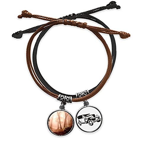 Bracelet sciences de la forêt rouge sombre, le cadeau idéal pour naturaliste