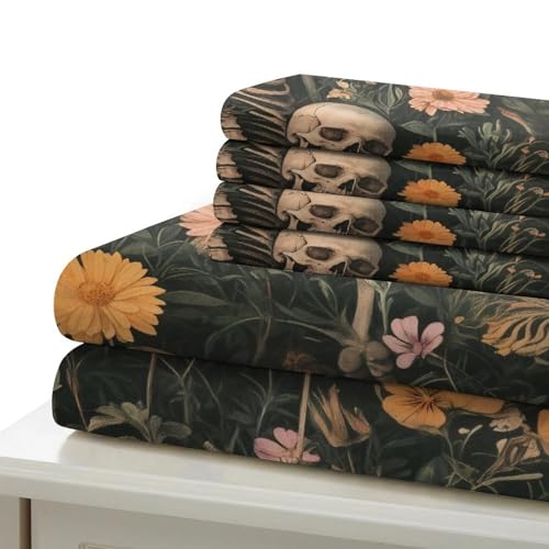 Housse de couette skateur squelette king 220x240 parure de lit microfibre