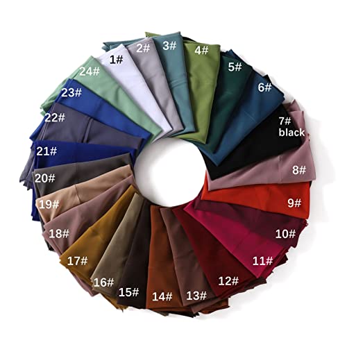 Yizelli Triangle Chiffon Scarf Fashion Solid Color Hijab Church Veil Head Covering2