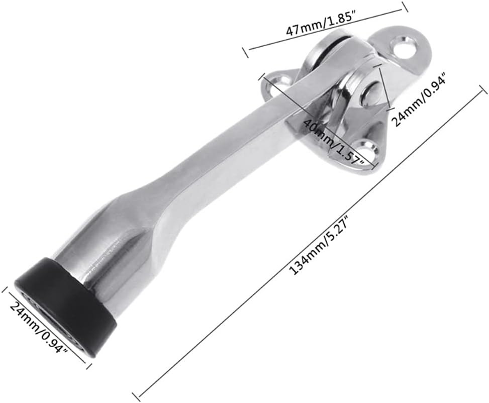 ドアストッパー亜鉛合金レバードアホルダークロームオフィスゴム