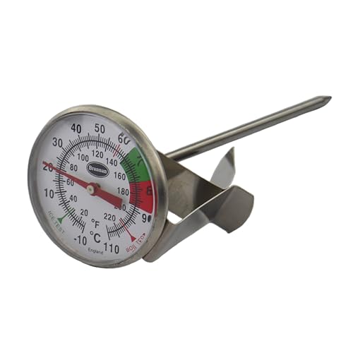 Termómetro Para Leche Y Café De Acero Inoxidable Vástago De 125 Mm De Brannan