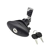 RV T-Handle Lock Kit with Keys,Motorhome Locks Garage Door Lock for Motorhome Trailer Caravan RV Tool Box Black, 1 Pack